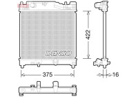 Kylare, motorkylning DRM50056 Denso