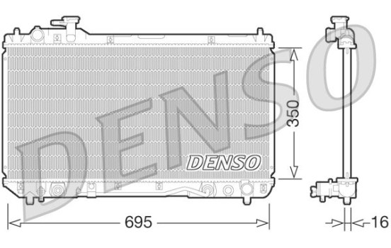 Kylare, motorkylning DRM50061 Denso