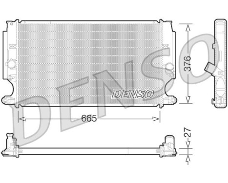 Kylare, motorkylning DRM50072 Denso