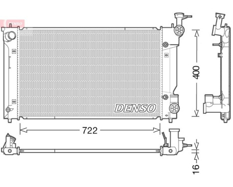 Kylare, motorkylning DRM50098 Denso