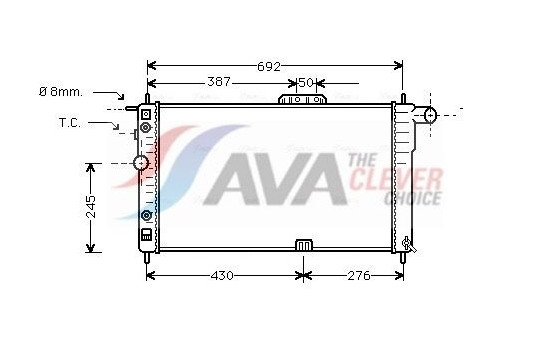Kylare, motorkylning DW2003 Ava Quality Cooling
