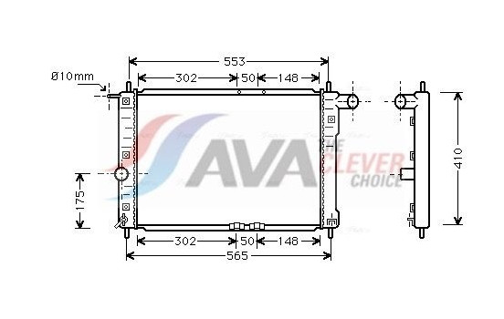 Kylare, motorkylning DW2039 Ava Quality Cooling