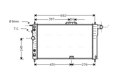 Kylare, motorkylning DWA2002 Ava Quality Cooling