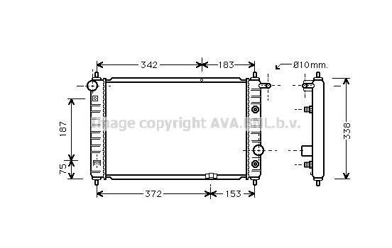 Kylare, motorkylning DWA2008 Ava Quality Cooling