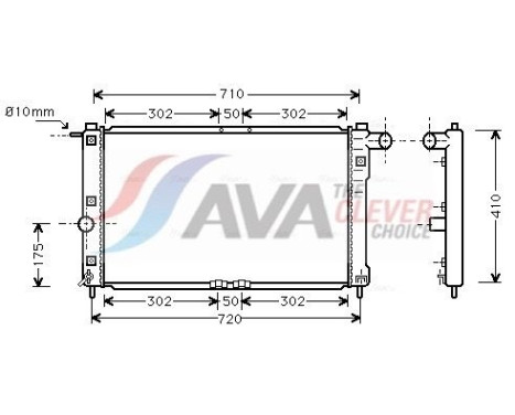 Kylare, motorkylning DWA2009 Ava Quality Cooling