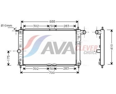 Kylare, motorkylning DWA2014 Ava Quality Cooling