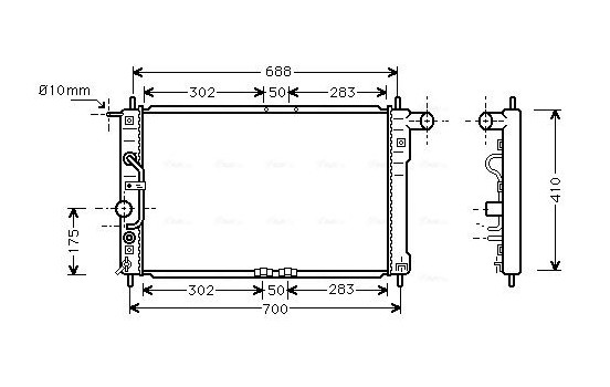 Kylare, motorkylning DWA2015 Ava Quality Cooling