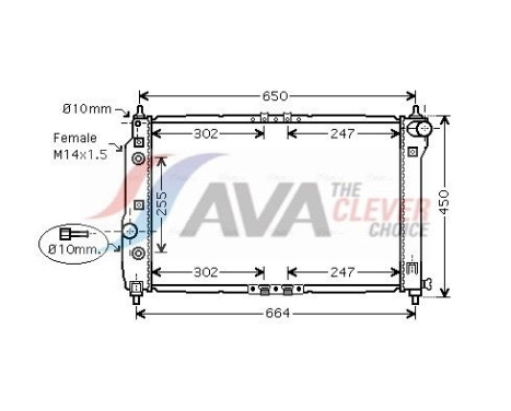 Kylare, motorkylning DWA2068 Ava Quality Cooling