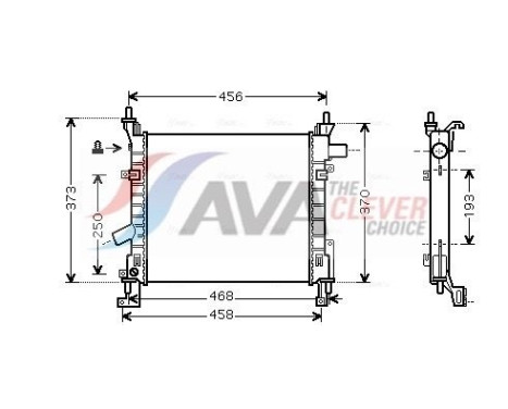 Kylare, motorkylning FD2373 Ava Quality Cooling