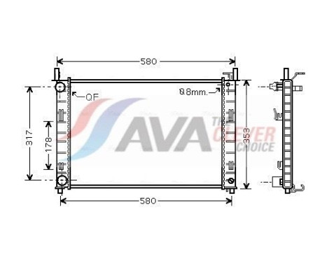 Kylare, motorkylning FDA2326 Ava Quality Cooling