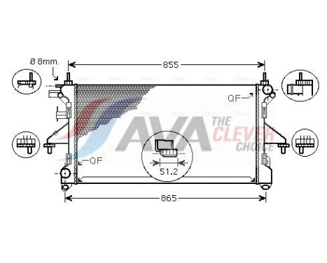 Kylare, motorkylning FT2398 Ava Quality Cooling