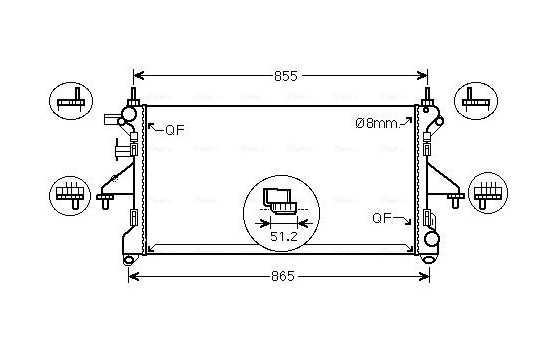 Kylare, motorkylning FT2453 Ava Quality Cooling