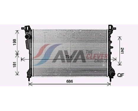Kylare, motorkylning FT2469 Ava Quality Cooling, bild 2