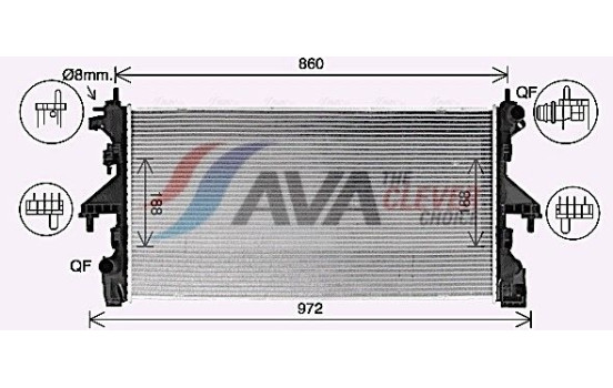Kylare, motorkylning FT2481 Ava Quality Cooling, bild 2