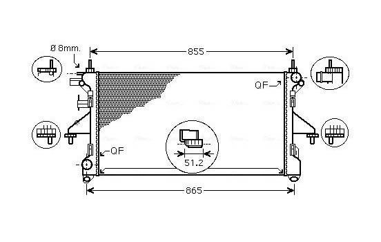 Kylare, motorkylning FTA2399 Ava Quality Cooling