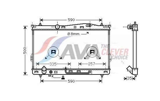 Kylare, motorkylning HY2078 Ava Quality Cooling