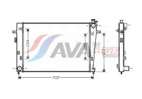 Kylare, motorkylning HY2204 Ava Quality Cooling