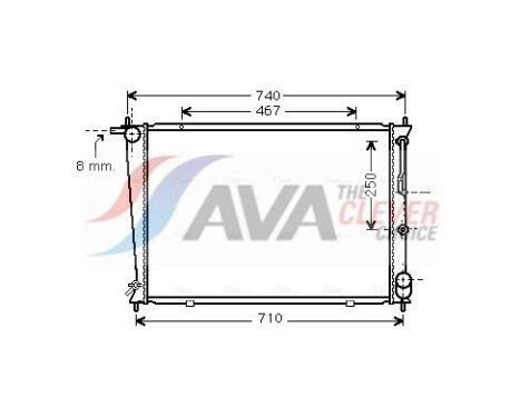 Kylare, motorkylning HY2255 Ava Quality Cooling