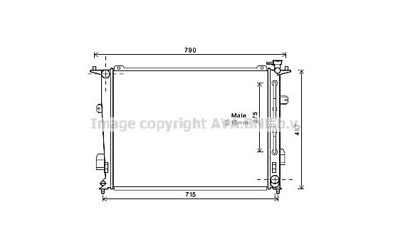 Kylare, motorkylning HY2286 Ava Quality Cooling