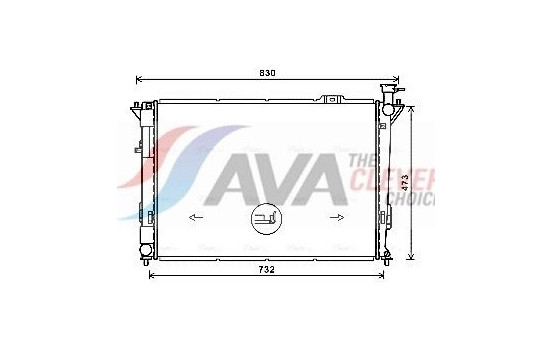 Kylare, motorkylning HY2435 Ava Quality Cooling