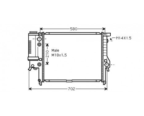 Kylare, motorkylning *** IR PLUS *** 06002122 International Radiators Plus