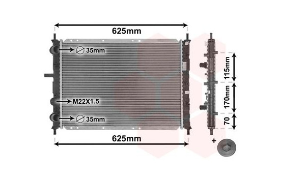 Kylare, motorkylning *** IR PLUS *** 17002188 International Radiators Plus, bild 3
