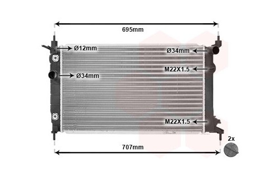 Kylare, motorkylning *** IR PLUS *** 37002169 International Radiators Plus, bild 2