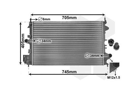 Kylare, motorkylning *** IR PLUS *** 37002462 International Radiators Plus, bild 3