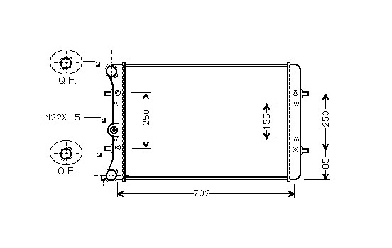 Kylare, motorkylning *** IR PLUS *** 58002217 International Radiators Plus