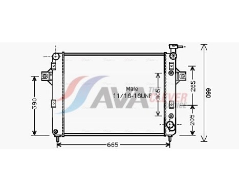Kylare, motorkylning JE2044 Ava Quality Cooling