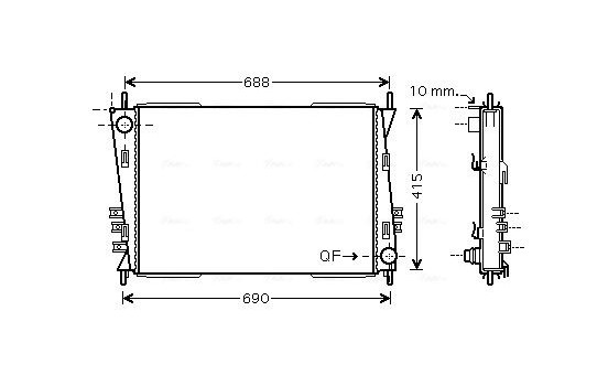 Kylare, motorkylning JRA2037 Ava Quality Cooling