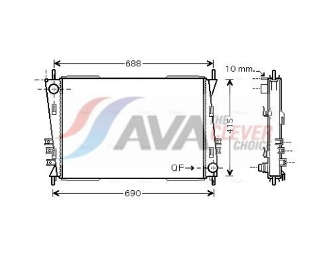 Kylare, motorkylning JRA2037 Ava Quality Cooling