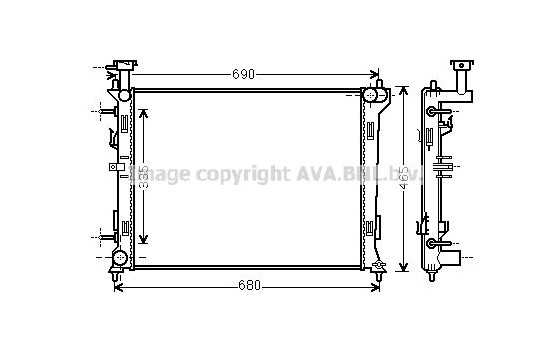 Kylare, motorkylning KA2160 Ava Quality Cooling