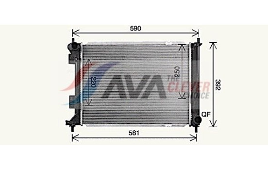 Kylare, motorkylning KA2328 Ava Quality Cooling, bild 3