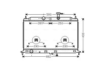 Kylare, motorkylning KAA2077 Ava Quality Cooling