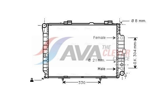 Kylare, motorkylning MSA2208 Ava Quality Cooling