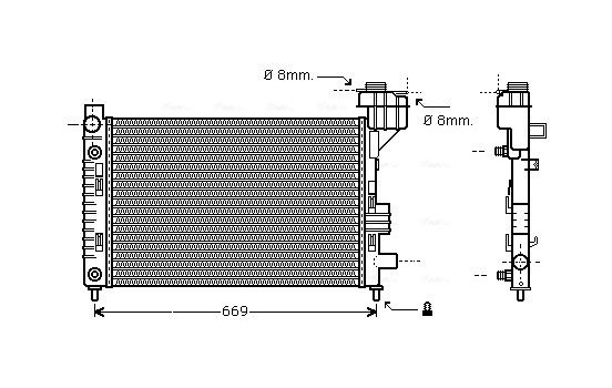 Kylare, motorkylning MSA2248 Ava Quality Cooling