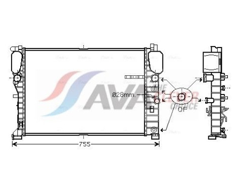 Kylare, motorkylning MSA2459 Ava Quality Cooling
