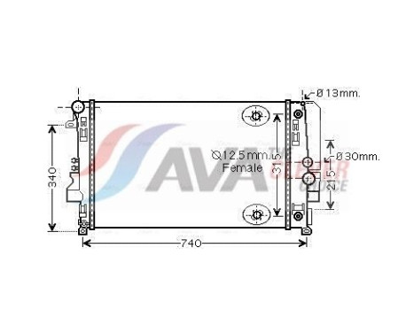 Kylare, motorkylning MSA2460 Ava Quality Cooling