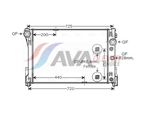 Kylare, motorkylning MSA2475 Ava Quality Cooling