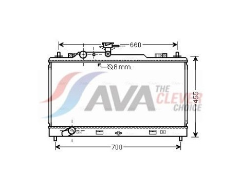 Kylare, motorkylning MZ2227 Ava Quality Cooling