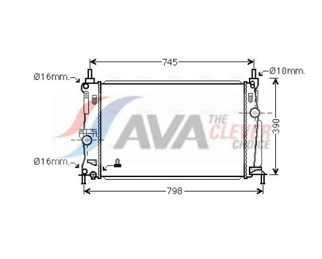 Kylare, motorkylning MZ2254 Ava Quality Cooling
