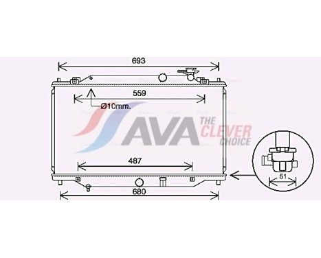Kylare, motorkylning MZ2269 Ava Quality Cooling