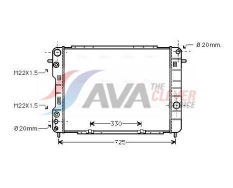 Kylare, motorkylning OL2249 Ava Quality Cooling