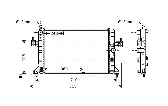 Kylare, motorkylning OL2305 Ava Quality Cooling