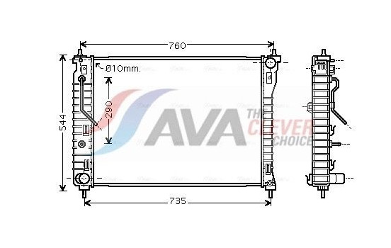 Kylare, motorkylning OL2434 Ava Quality Cooling