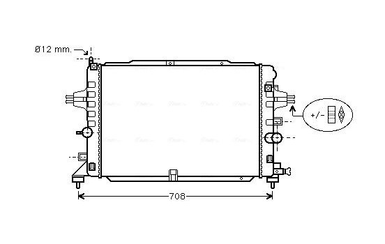 Kylare, motorkylning OL2490 Ava Quality Cooling