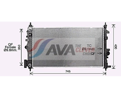 Kylare, motorkylning OL2726 Ava Quality Cooling, bild 2