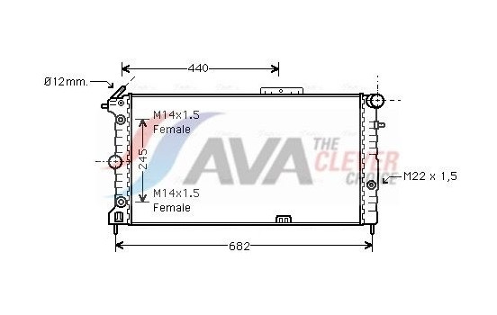 Kylare, motorkylning OLA2136 Ava Quality Cooling