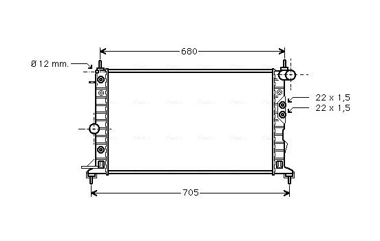 Kylare, motorkylning OLA2220 Ava Quality Cooling